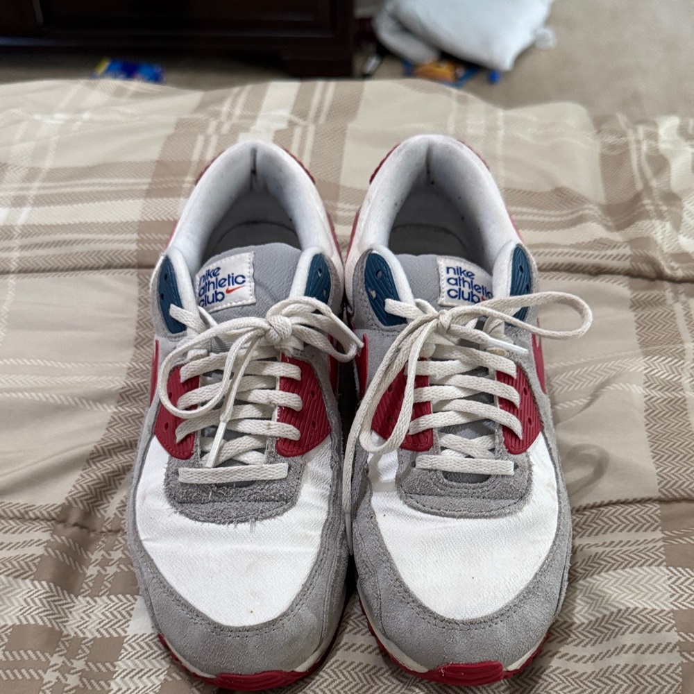 Nike Athletic Club Sneakers - Red, White, and Gray